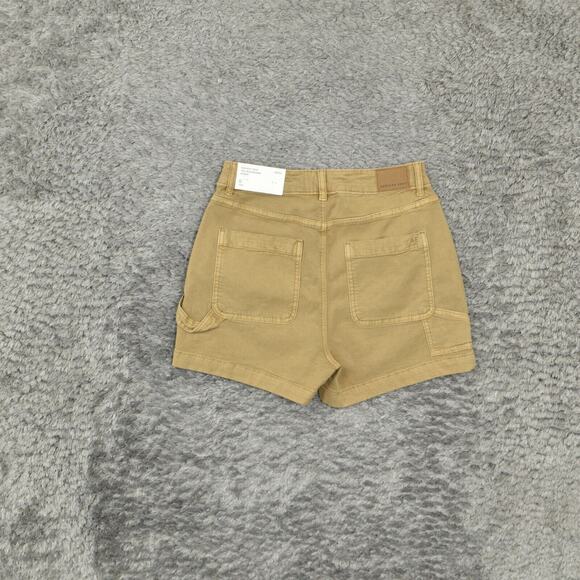 NEW American Eagle Women's Size 0 Boyfriend Shorts Beige Regular Cotton - Picture 2 of 8